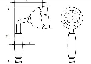 Душевая лейка Migliore Ricambi MML.RIC-33.111.CR хром купить в интернет-магазине сантехники Sanbest