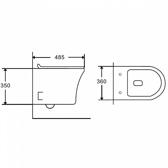 Унитаз подвесной Orange C01-100W безободковый, с крышкой микролифт купить в интернет-магазине Sanbest