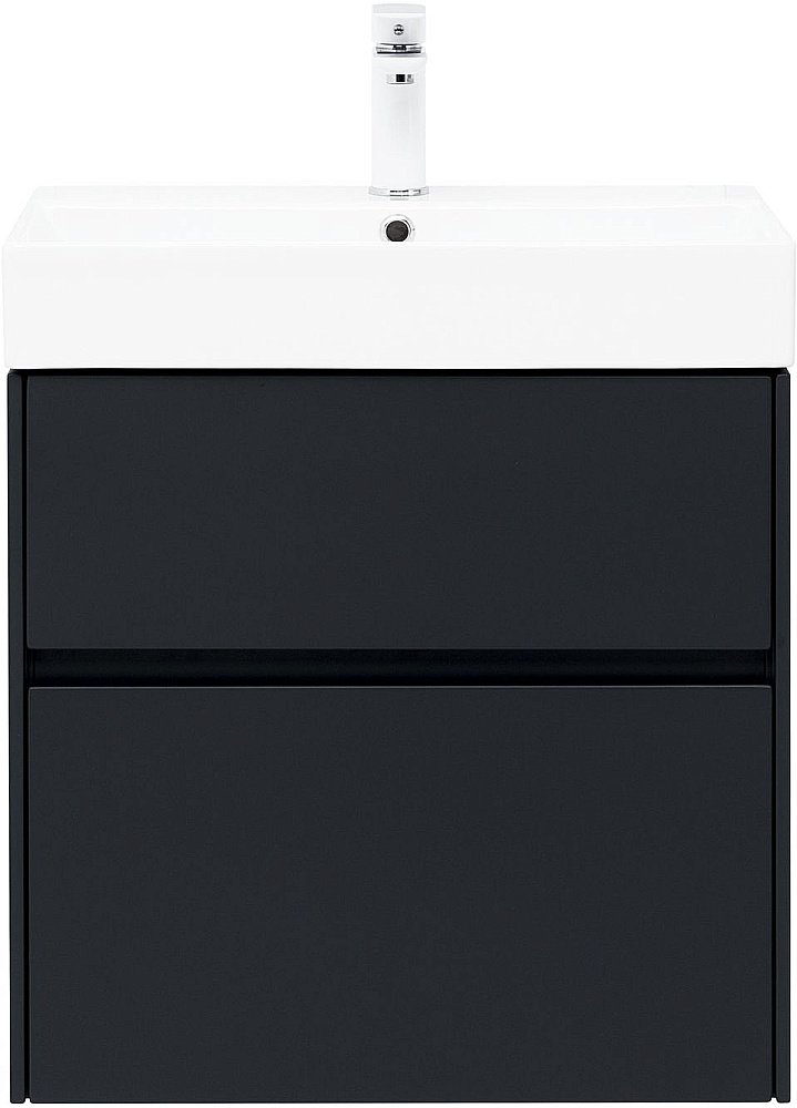 Тумба с раковиной Aquanet Бруклин 60 антрацит матовый для ванной в интернет-магазине Sanbest
