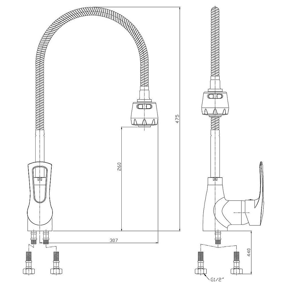 Смеситель для кухни Rossinka T T40-26 купить в интернет-магазине сантехники Sanbest