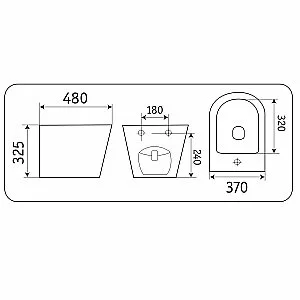 Биде подвесное CeramaLux N 2342BDMH светло-серое купить в интернет-магазине Sanbest