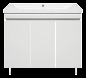 Тумба с раковиной Misty Енисей -100 Э-Ени01100-0112Я белая для ванной в интернет-магазине Sanbest