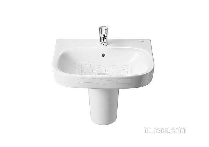 Раковина на полупьедестале Roca Debba 50 32799600Y белая купить в интернет-магазине Sanbest