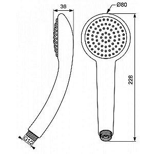 Душевая лейка Vidima Fresh S BA205AA купить в интернет-магазине сантехники Sanbest