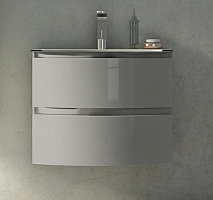 Тумба с раковиной Cezares VAGUE 70 54854+82410 Grigio lucido для ванной в интернет-магазине Sanbest