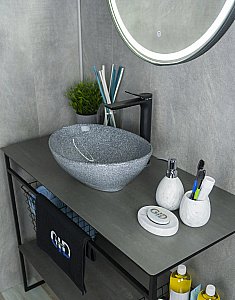 Раковина накладная Gid Lago 41 Mnc331 54430 серая купить в интернет-магазине Sanbest