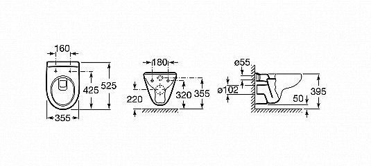 Унитаз подвесной Roca Victoria 34630300R купить в интернет-магазине Sanbest