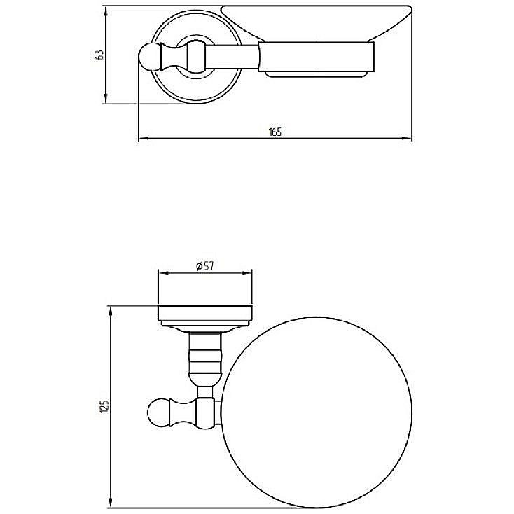 Мыльница Migliore Mirella 17147 белая керамика/состаренное серебро купить в интернет-магазине сантехники Sanbest