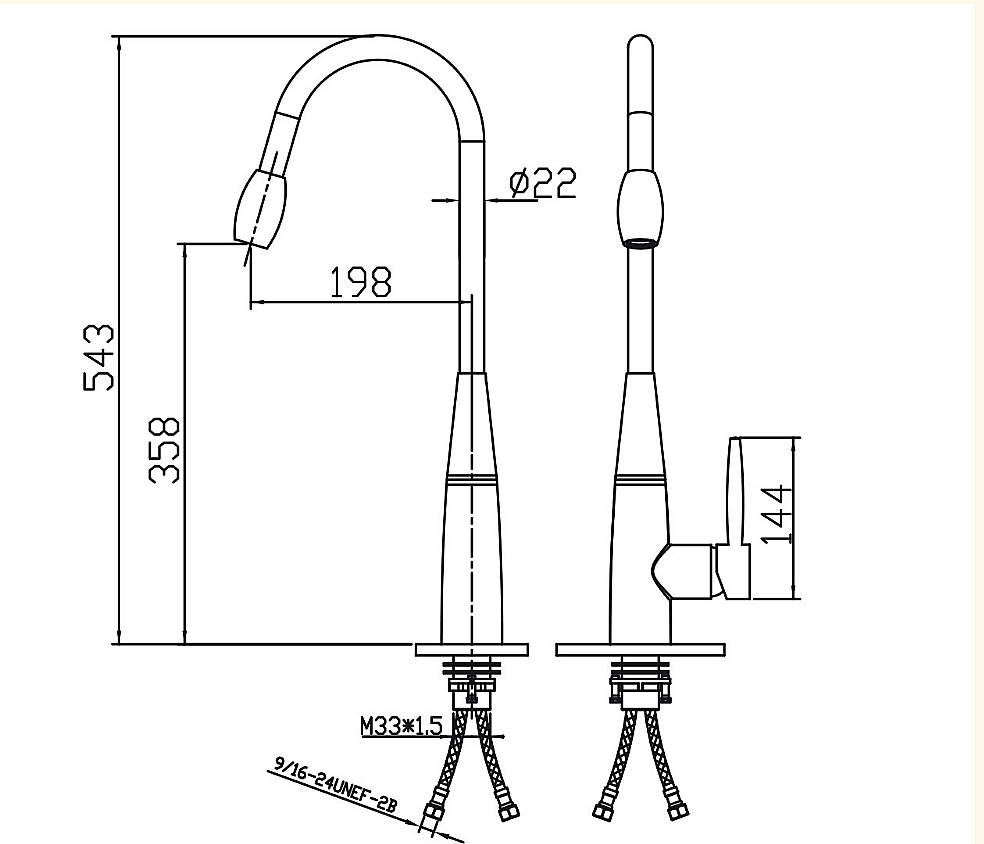 Смеситель для кухни Kaiser King 2070837 купить в интернет-магазине сантехники Sanbest