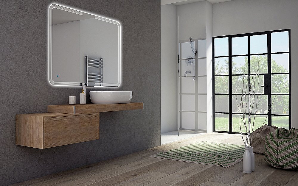 Консоль подвесная Cezares TAVOLONE 41583+50179 120 Rovere tabacco для ванной в интернет-магазине сантехники Sanbest