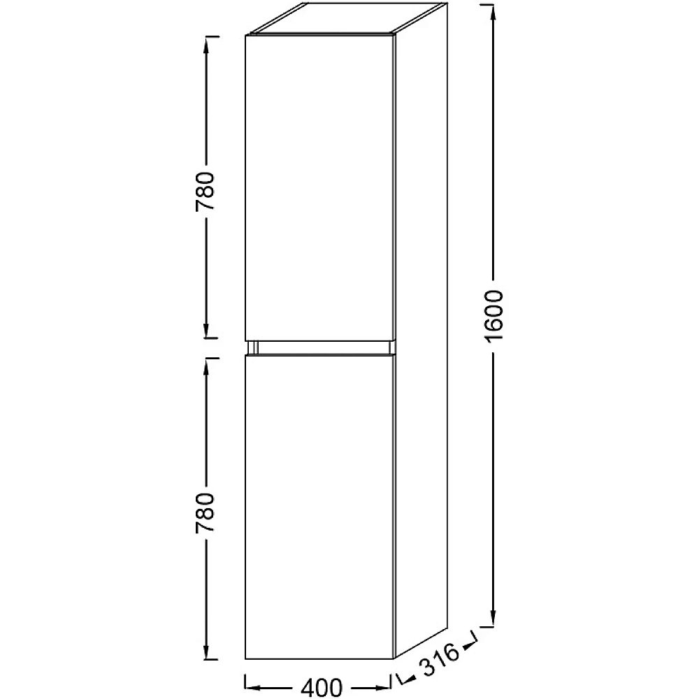 Пенал Jacob Delafon Tolbiac EB2385-J5 40 блестящий белый для ванной в интернет-магазине сантехники Sanbest