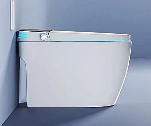 Унитаз приставной CeruttiSpa Ezio Smart 11168 белый с черным, безободковый, с крышкой микролифт, слив-торнадо купить в интернет-магазине Sanbest