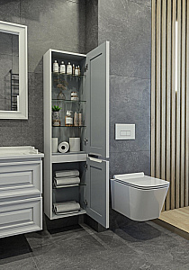 Пенал Caprigo Ponza 13550-В231 40 белый для ванной в интернет-магазине сантехники Sanbest