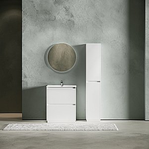 Тумба с раковиной Sancos Libra Floor 70 LB70FW белая для ванной в интернет-магазине Sanbest