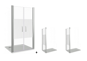 Душевой уголок Good door Pandora SD+SP 100x90 прозрачный с рисунком купить в интернет-магазине Sanbest
