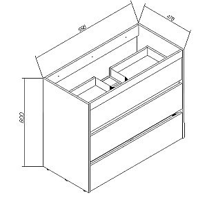 Тумба с раковиной Art&Max Family 1000-3C напольная, Экзотическая сосна для ванной в интернет-магазине Sanbest