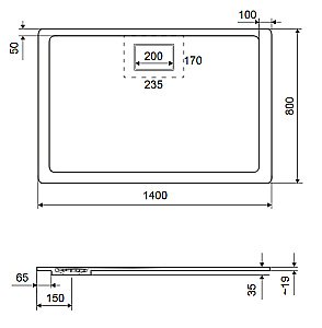 Душевой поддон Excellent Lavano 140x80 купить в интернет-магазине Sanbest