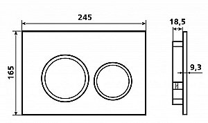 Кнопка для инсталяции Esbano KRG-11GW купить в интернет-магазине сантехники Sanbest