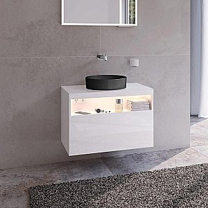 Раковина накладная Keuco Stageline 40 32880570400 черная матовая купить в интернет-магазине Sanbest