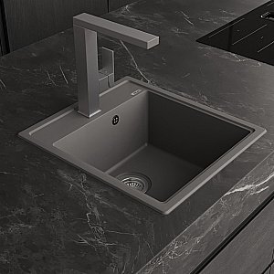Кухонная мойка Abber Quarz 46х51 AQ2901G серая матовая купить в интернет-магазине сантехники Sanbest