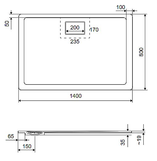 Душевой поддон Excellent Lavano 140x80 купить в интернет-магазине Sanbest