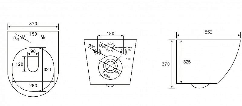 Унитаз подвесной Esbano Garcia ESUPGARCGM безободковый, с крышкой микролифт, матовый серый купить в интернет-магазине Sanbest