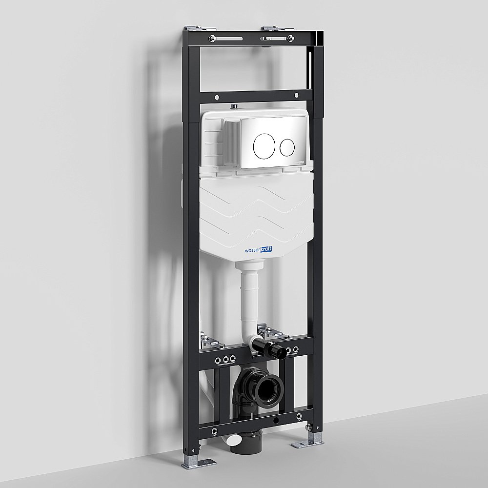 Инсталляция для унитаза WasserKraft Alme 15TLT.010.ME.CH02 кнопка хром купить в интернет-магазине сантехники Sanbest