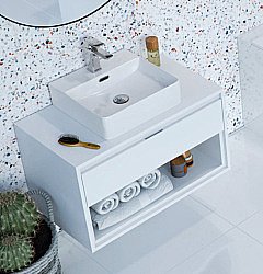 Тумба с раковиной Excellent TUTO MLEX.0102.800.WHWH 80 белая для ванной в интернет-магазине Sanbest
