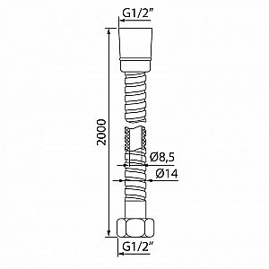 Душевой шланг Iddis Optima Home A50211 2.0 купить в интернет-магазине сантехники Sanbest