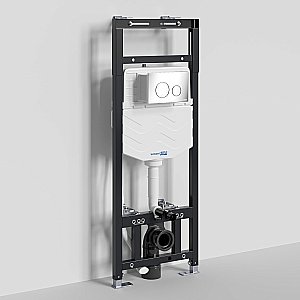 Инсталляция для унитаза WasserKraft Alme 15TLT.010.ME.CH02 кнопка хром купить в интернет-магазине сантехники Sanbest