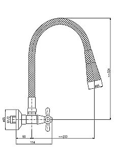 Смеситель для кухни Rav-Slezak Morava Retro MK102.5/13 хром/черный купить в интернет-магазине сантехники Sanbest