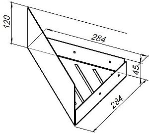 Полка угловая Aquanet Магнум 302225 28 черная матовая купить в интернет-магазине сантехники Sanbest