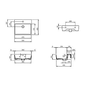 Раковина Berges Ego 50,5 182002 белая купить в интернет-магазине Sanbest