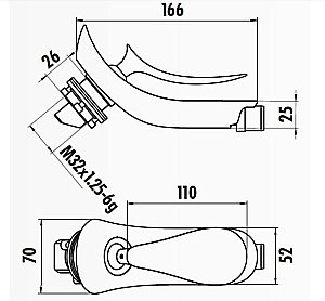 Cмеситель для биде Creavit Foglia FG3501 купить в интернет-магазине сантехники Sanbest
