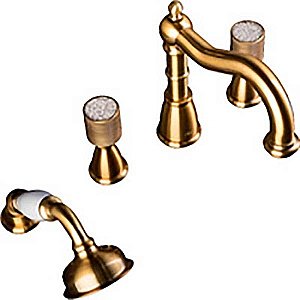 Смеситель для ванны Boheme Royal Cristal 391-Royal/CRST бронза/Swarovski купить в интернет-магазине сантехники Sanbest