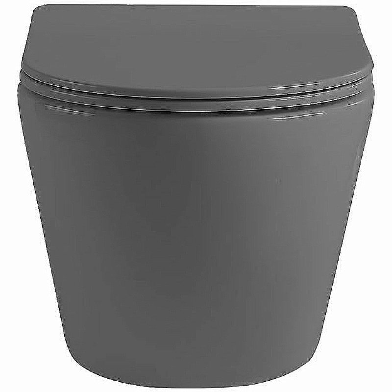 Унитаз Vincea Globo VT1-14SMA безободковый, с крышкой микролифт, антрацит матовый купить в интернет-магазине Sanbest