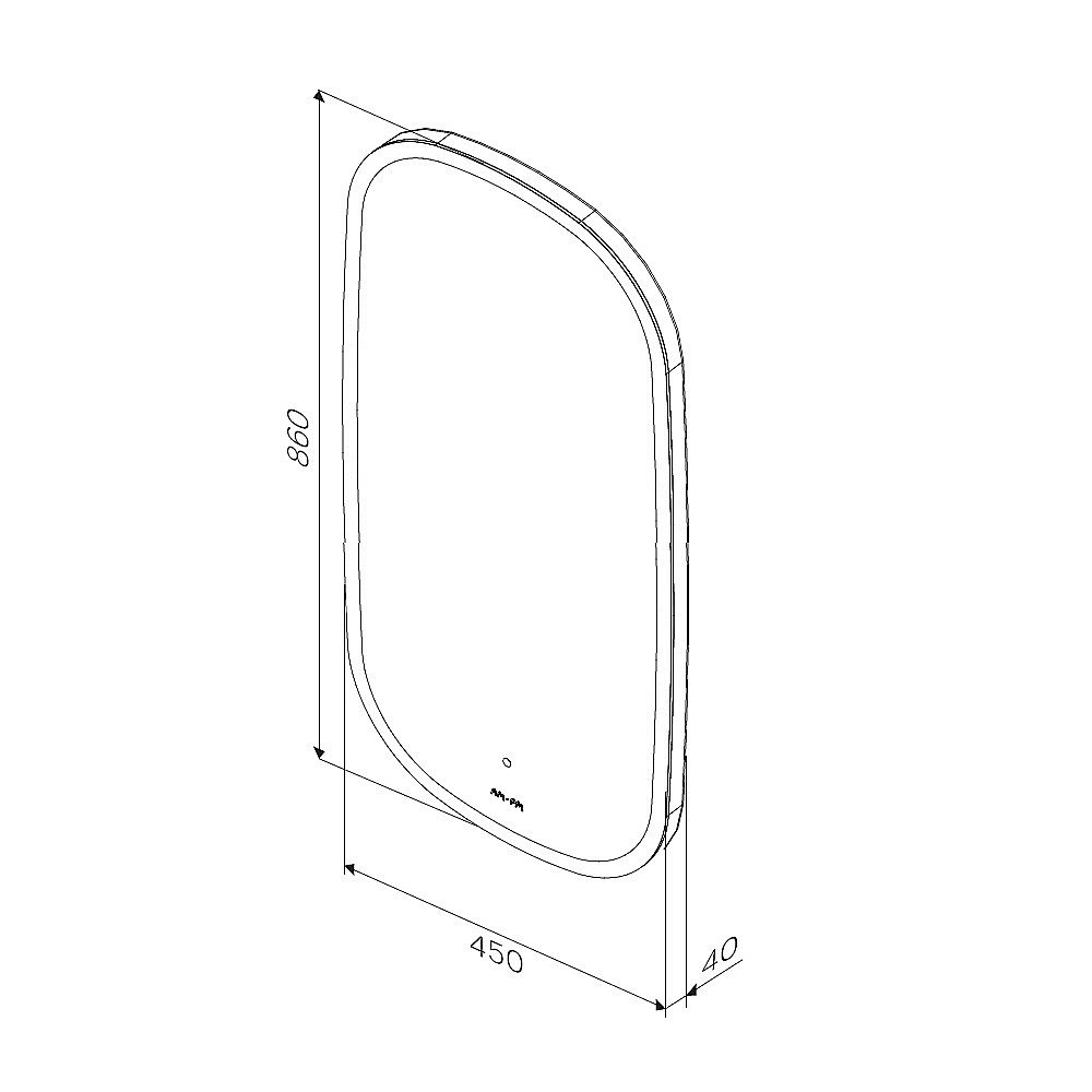 Зеркало с Led подсветкой AM.PM Func M8FMOX0451WGH 85 в ванную от интернет-магазине сантехники Sanbest