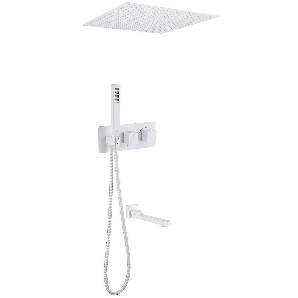 Душевая система ABBER Daheim AF8254W белая матовая купить в интернет-магазине сантехники Sanbest