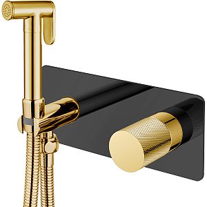 Гигиенический душ Boheme Stick 127-BG.2 черный/золото купить в интернет-магазине сантехники Sanbest