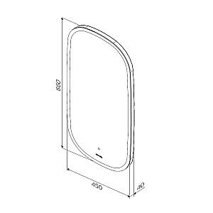 Зеркало с Led подсветкой AM.PM Func M8FMOX0451WGH 85 в ванную от интернет-магазине сантехники Sanbest
