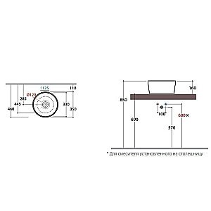 Раковина накладная Globo Forty3 35 FO035.BI*0 белая купить в интернет-магазине Sanbest