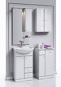 Зеркало со шкафом AQWELLA Барселона 55 в ванную от интернет-магазине сантехники Sanbest