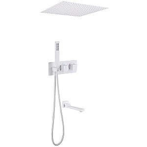 Душевая система ABBER Daheim AF8254W белая матовая купить в интернет-магазине сантехники Sanbest