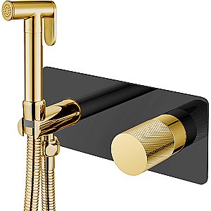 Гигиенический душ Boheme Stick 127-BG.2 черный/золото купить в интернет-магазине сантехники Sanbest