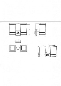 Стакан для зубных щеток CeramaLux Venezia 88603-1 хром купить в интернет-магазине сантехники Sanbest