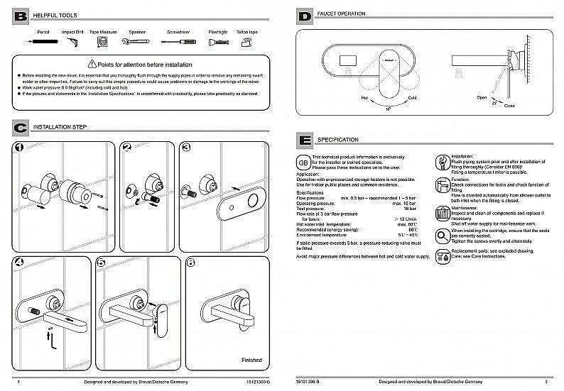 Смеситель для душа Bravat GINA P69182C-ENG купить в интернет-магазине сантехники Sanbest