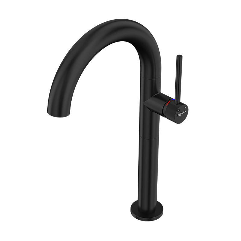 Смеситель для раковины Elghansa RADIANT XQ 16H3781-Black черный матовый купить в интернет-магазине сантехники Sanbest