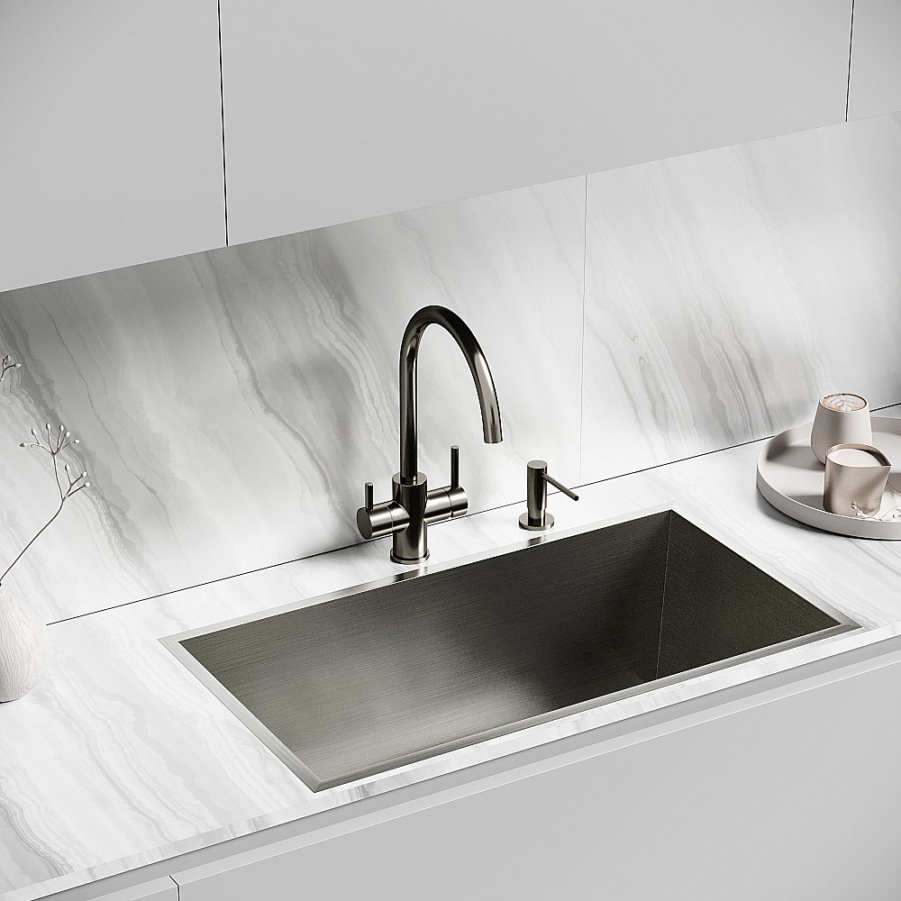 Смеситель для кухни Sancos Taper SC4012GG вороненая сталь купить в интернет-магазине сантехники Sanbest