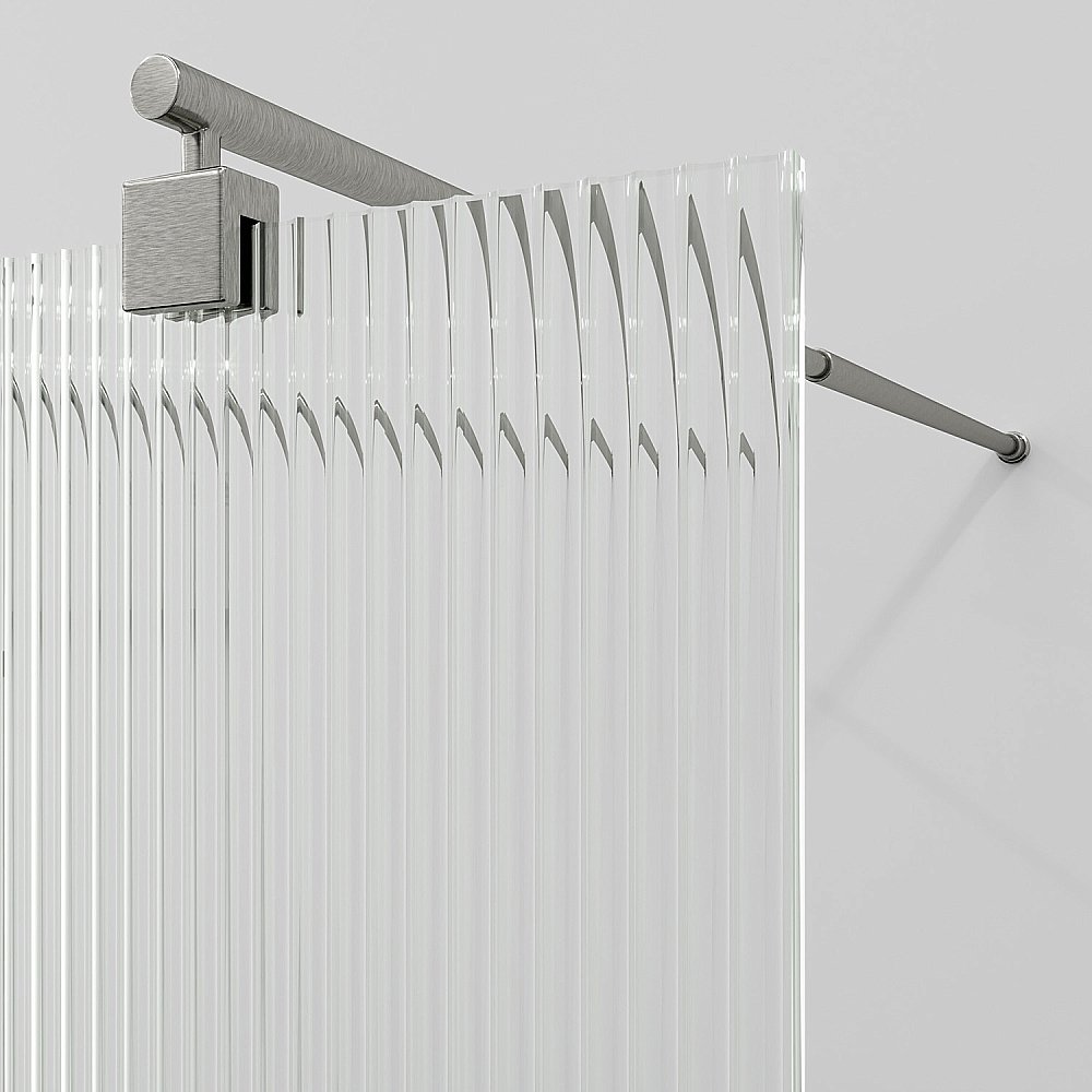 Душевое ограждение WasserKRAFT Vechte 60W40BN-FL 120 фиксатор никель/стекло рифленое купить в интернет-магазине Sanbest