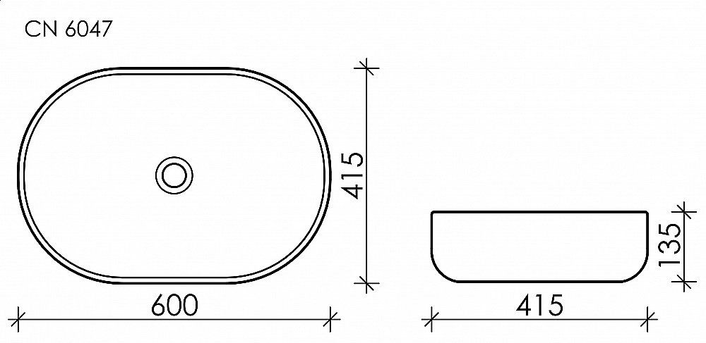 Раковина накладная Ceramica Nova Element CN6047MW белый матовый купить в интернет-магазине Sanbest